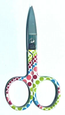 Stickschere Edelstahl Dekor bunt Sticken Stick Schere Punkte - Bild 1 von 3