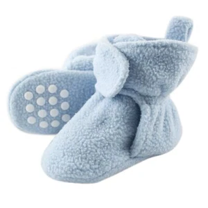 Unisex Baby Cozy Fleece Booties Light Blue 0-6 Months US - Picture 1 of 2