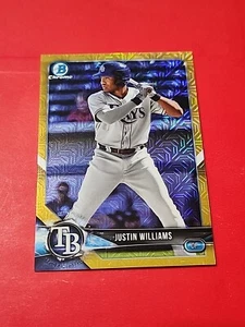 Justin Williams 2018 Bowman Cromo Oro Mojo 24/50 Tampa Bay Rays - Foto 1 di 4