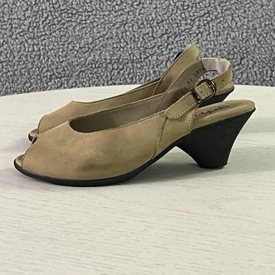 Zapato sandalia Arche Heels para mujer 36/5,5 beige cuero nobuck punta abierta Foto 1 de 4