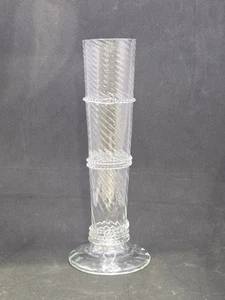 JULISKA Champagne Toasting Flute / Vase 9.5" Blown Glass Rope Embellished - Picture 1 of 8