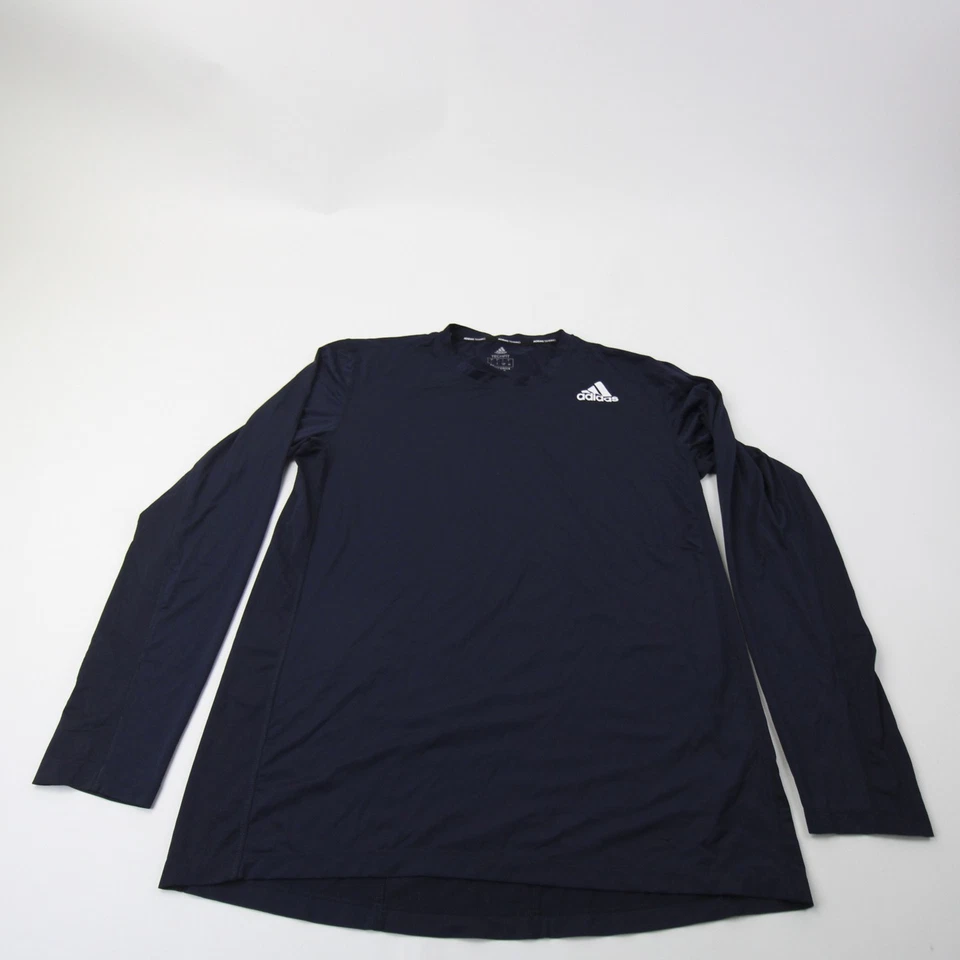 Blusa de compressão Adidas Techfit masculina azul marinho usada - Imagem 1 de 1