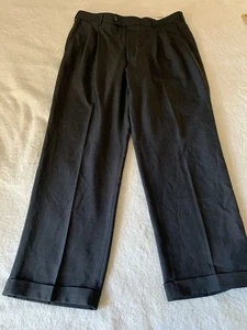 Knightsbridge Men's Dress Slacks Dark Gray W36X L29 100% Polyester - Picture 1 of 5
