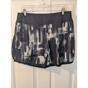 Pantaloncini da corsa Brooks donna grandi neri foderati con coulisse jogging escursionismo yoga - Foto 1 di 7