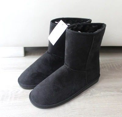 C&A Damen Stiefel Wildleder Optik Stiefeletten Boots gefüttert ungetragen Gr. 41 - Bild 1 von 4