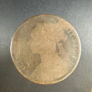 1889 Victoria One Penny 'Bun Head' Well-Worn Detail - Picture 1 of 4
