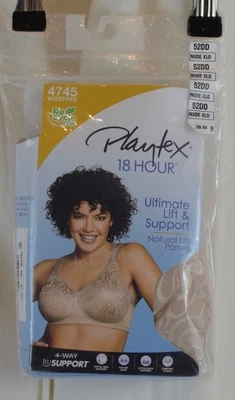 Playtex 18 Hour Ultimate Lift and Support Wire-Free Bra Beige Size 52DD - Image 1 of 3