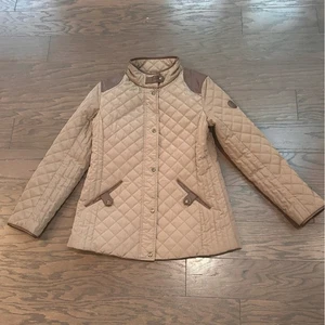 Lauren Ralph Lauren Diamond Quilted Jacket with Faux Leather Trim Size Medium - Picture 1 of 7