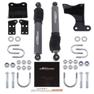 Dual Steering Stabilizer W/ Mount Brackets Kit for Jeep Wrangler JK 07-18 - Picture 1 of 19