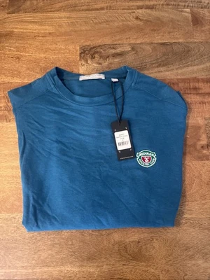 NUEVO CON ETIQUETAS SUDADERAS PARA HOMBRE STRAIGHT DOWN NATHAN Crew Medinah CC Medianas, Azul Teal Foto 1 de 4