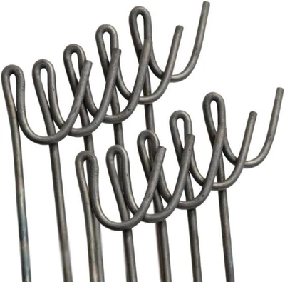 Steel Fencing Pins | 1.2M Metal Garden Stakes | 10 Pack Road Pins for Contractor - Image 1 of 4