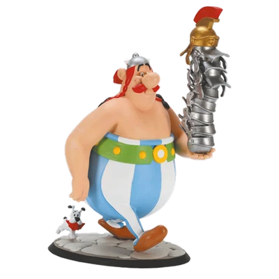 Plastoy SAS PLA40099 Obelix mit einem Stapel Helme und Idefix  - Bild 1 von 4