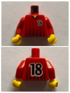 LEGO Red Torso Soccer Number 18 973pb0211c01 soc070 soc091 Set 3424 3425 - Picture 1 of 1
