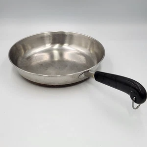 Vintage Revere Ware 10 Zoll Pfanne 79 Clinton IL Kupferboden Bratpfanne - Bild 1 von 8