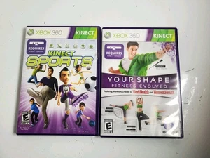 Kinect Sports & Your Shape Fitness Evolved Microsoft Xbox 360 - Kinect Required - Picture 1 of 11