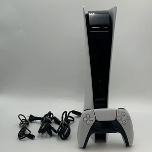 Sony PlayStation 5 Digital Edition CFI-1215B 825GB White Used - Picture 1 of 12