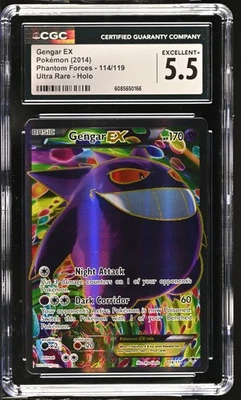 CGC 5.5 Gengar EX 2014 Phantom Forces 114/119 Ultra Rare Holo Pokemon Card - Image 1 of 2