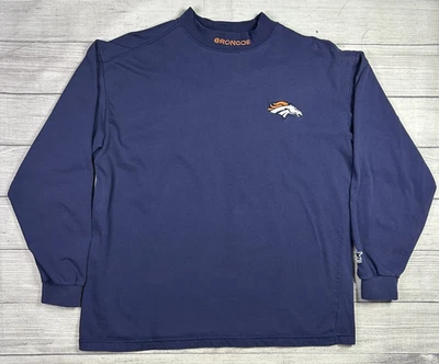 Camisa De Colección Denver Broncos Para Hombres Grande Azul Marino NFL Fútbol Arrancador Años 90 Manga Larga Foto 1 de 4