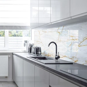 Premier Range Acryl Spritzschutz Weißgold Adern und Zubehör - Bild 1 von 5