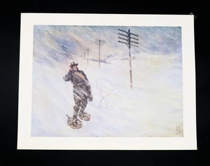 Vintage Litho Spirit of Service Ernest Hamlin Baker nach Merritt Schneesturm - Bild 1 von 15