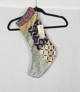 Johnny Was Weihnachtsstrumpf Boho Patchwork Blumen Wende Urlaub bunt - Bild 1 von 11