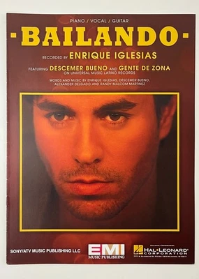 2014 Bailando Enrique Iglesias Latin Radio Pop Piano Vocal Guitar Sheet Music - Image 1 of 3