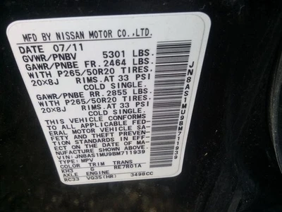 Power Steering Pump 6 Cylinder Fits 09-13 INFINITI FX SERIES 1599864 - Image 1 of 4