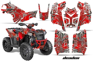 Kit de calcomanías de gráficos ATV para Polaris Scrambler 850XP 1000XP 13-22 ROJO AMORTIGUADO - Imagen 1 de 3