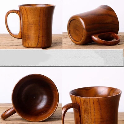 Wooden Coffee Mug Handmade Water Tea Cup 250ML Solid Jujube Wood Beer Mug 1PCS~ - Image 1 of 4
