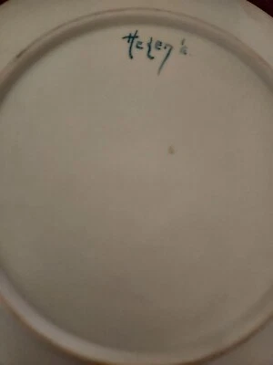 Plato gato vintage pintado a mano Foto 1 de 2