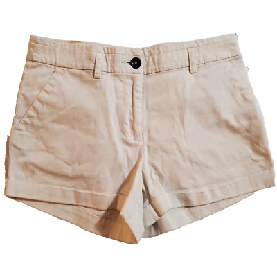 Pantalones cortos chinos Forever 21 para mujer talla S blancos con puños elásticos tiro medio Foto 1 de 4