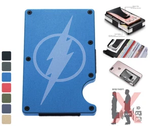 DC Super Hero The Flash RFID Bloqueo Billetera Clip Dinero Metal Soporte para Tarjeta de Crédito - Imagen 1 de 19