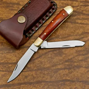 Rody Stan HAND MADE D2 STEEL DUAL BLADE FOLDING POCKET KNIFE/SLIP JOINT- AS-5713 - Picture 1 of 7