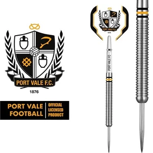 Dardos de tungsteno Port Vale FC 24 g punta de acero - Club de fútbol con licencia oficial - Imagen 1 de 4