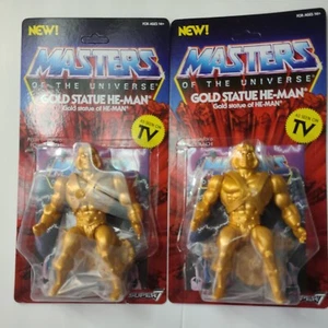 2021 Super7 - 2 Masters of the Universe 5.5” Retro Figure: GOLD STATUE HE-MAN - Picture 1 of 7