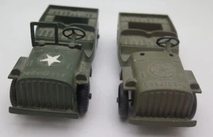 Vintage TootsieToy Miniatur Armee Militär Jeep Lot von zwei Made in U.S.A - Bild 1 von 11
