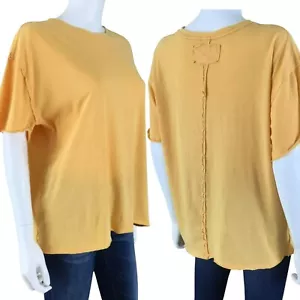 We The Free FP Free People Nina Tee Women's Size XS Malibu Orange Oversized NEW - Picture 1 of 21
