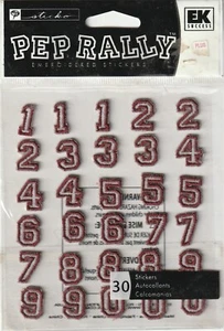 EK Success Pep Rally bestickt kastanienbraune Uni-Nummern 30 Stck. 63985 SCHNELLER VERSAND! - Bild 1 von 1