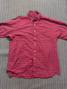 brooks sport mens windowpane plaid shirt size XL short sleeve all cotton - Picture 1 of 6
