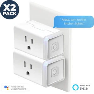 2 Stück Smart Plug Steckdose Smart Home WLAN Sprachsteuerung Funktioniert mit Alexa Google Home - Bild 1 von 8