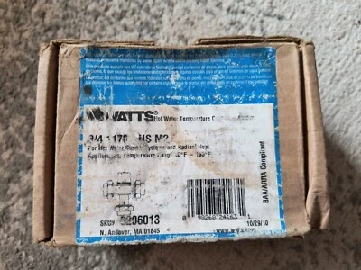 WATTS 3/4 1170-US M2 HOT WATER TEMPERATURE CONTROL VALVE 3/4" New - Image 1 of 3