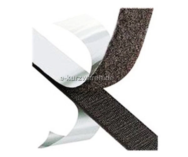 Klettband 1 2 5 10 25 m SELBSTKLEBEND 16 20 25 30 38 50 80 100 mm Schwarz Weiß - Bild 1 von 1