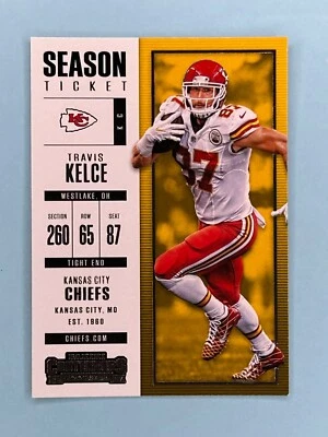 2017 Panini Contenders Season Ticket Travis Kelce #68 Kansas City Chiefs - Image 1 of 2