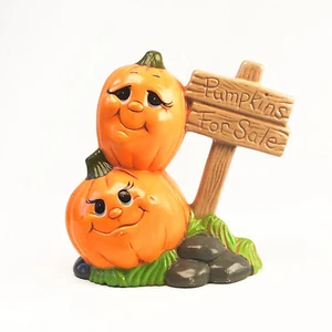 Vintage Ceramic Halloween Kitsch Decor Cute Pumpkins For Sale - Picture 1 of 3