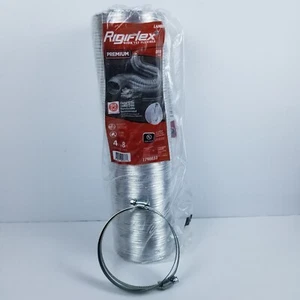 Rigiflex Premium Trockner Kanal Entlüfter 4" x 8 Fuß 1790033 Ganzmetall Design mit Klemmen Neu - Bild 1 von 3