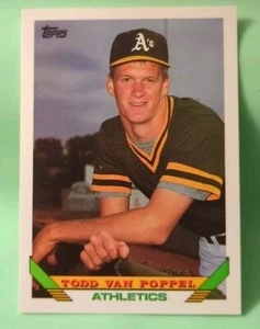 1993 Topps Todd Van Poppel Oakland Athletics A's #673 - Imagen 1 de 2