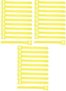 30 x fascette in velcro 150 x 22 mm giallo VT nastro in velcro per cavi chiusura - Foto 1 di 7