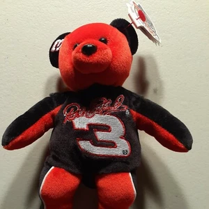 Speed Bears Team Nascar Teddy Plush Dale Earnhardt  Red + Black #3 VGC W/ TAGS - Picture 1 of 6