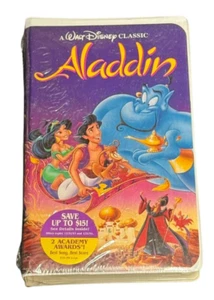 Aladdin (VHS, 1993) Walt Disney Classic Black Diamond Edition - RARE VHS 1662 - Picture 1 of 7