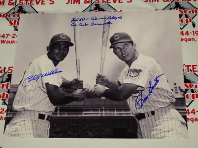 BILLY WILLIAMS & RON SANTO SIGNED 16X20 W/ INSCRIPTION - JSA COA - CHICAGO CUBS - Image 1 of 4
